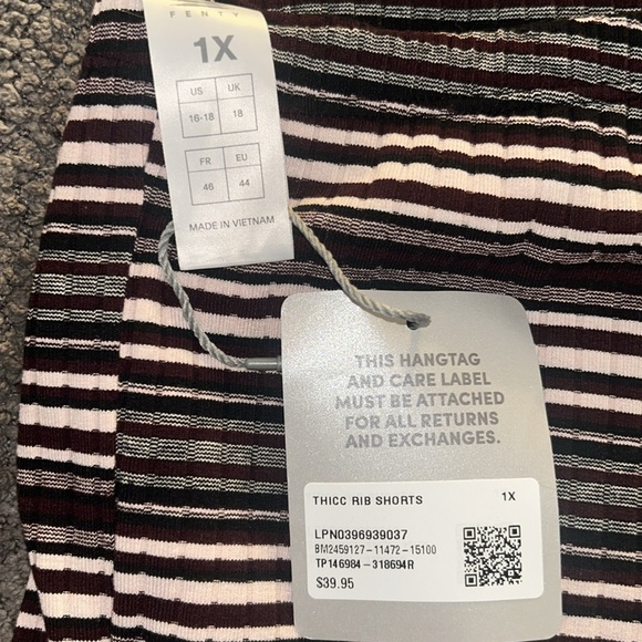 Savage X Fenty Thicc rib shorts. NWOT. Size 1x - Picture 2 of 2